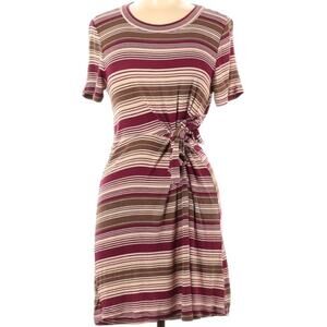 Anthro Entro Stripe Ribbed Mini Dress, size Medium (37)
